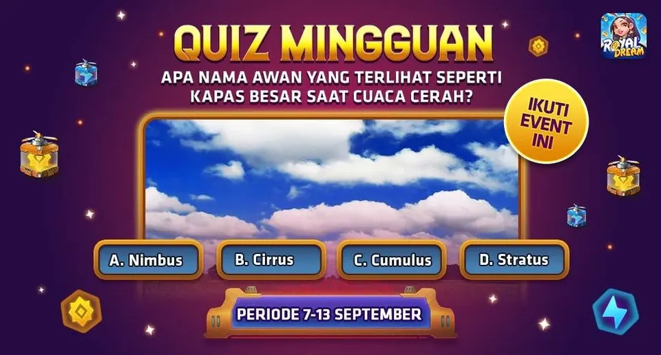 Event · Kuis Mingguan – Royal Dream