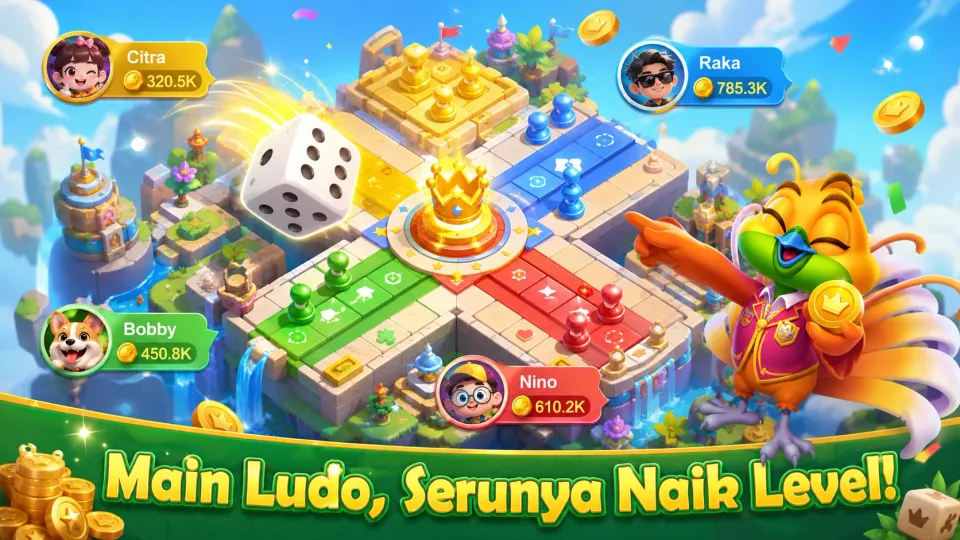 Papan permainan Ludo di Royal Dream